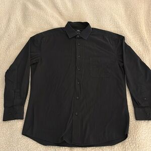 Men’s black button down dress shirt- M